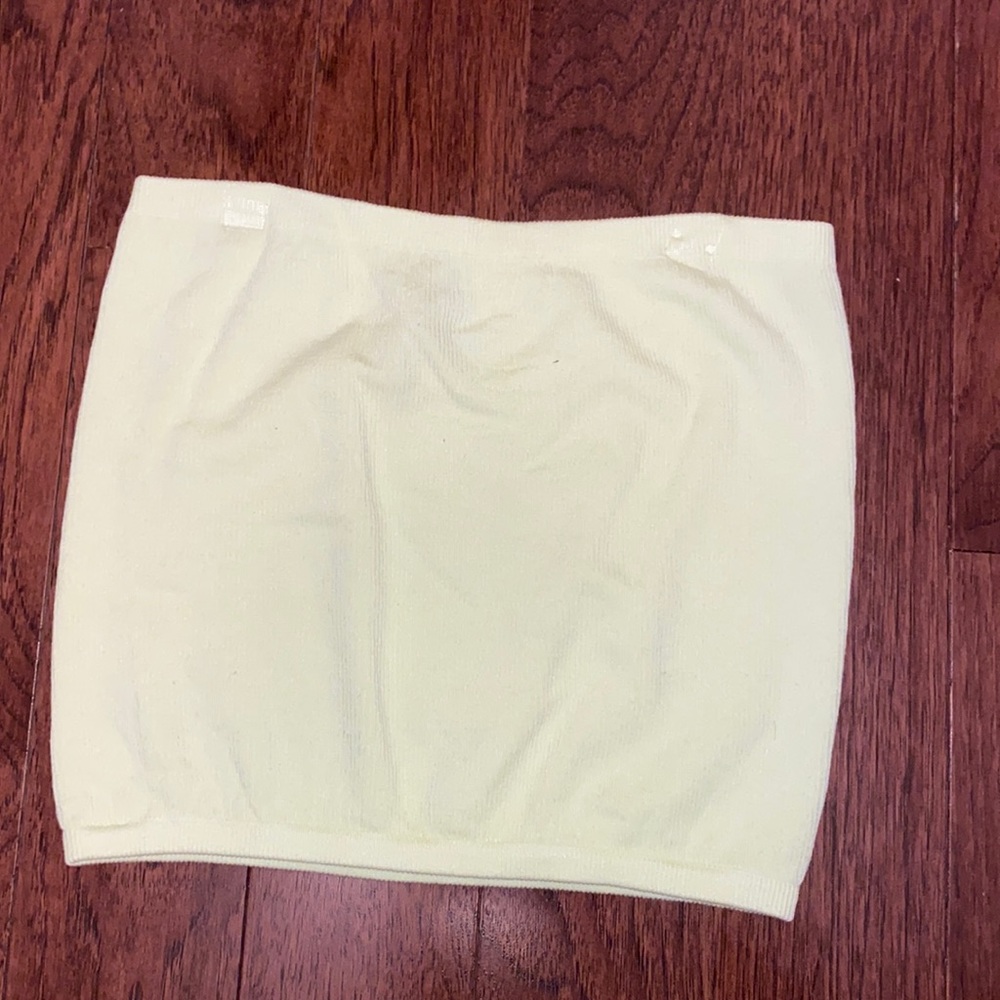 NEON YELLOW CROPPED TUBE TOP